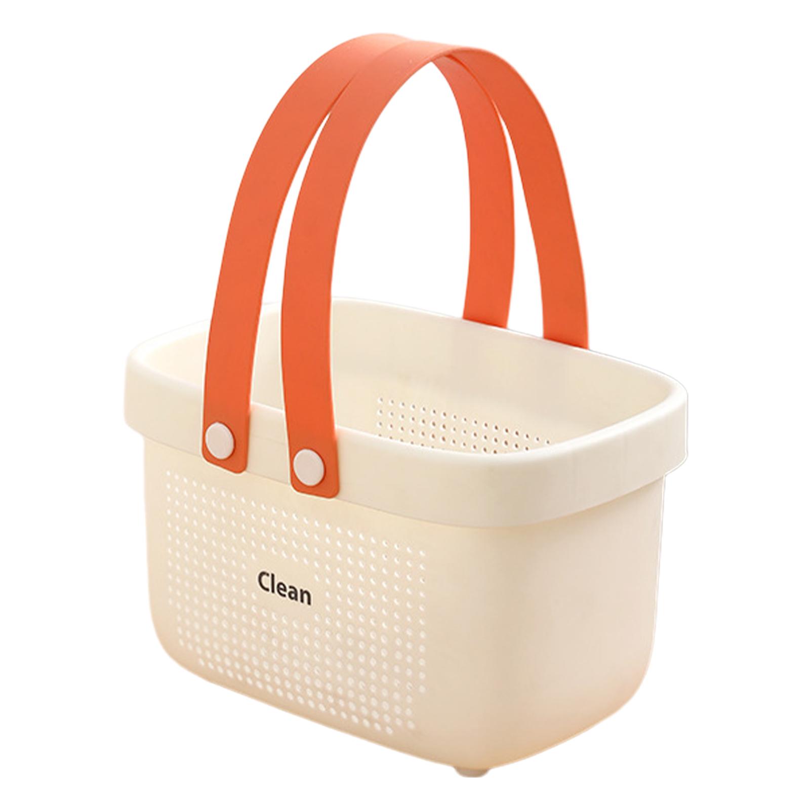Storage Tote Orange and White
