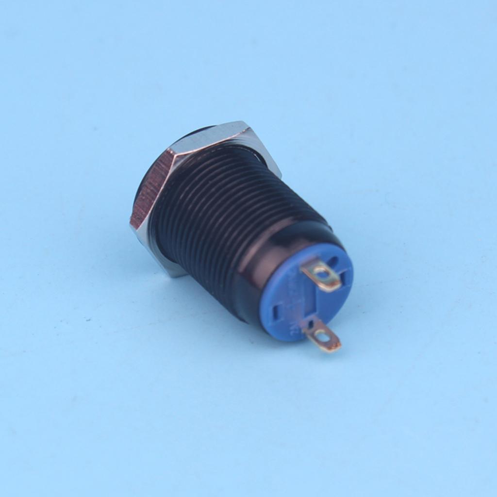 DOWN 12mm 250V 3A Resetable Push Button Power Switch Flat