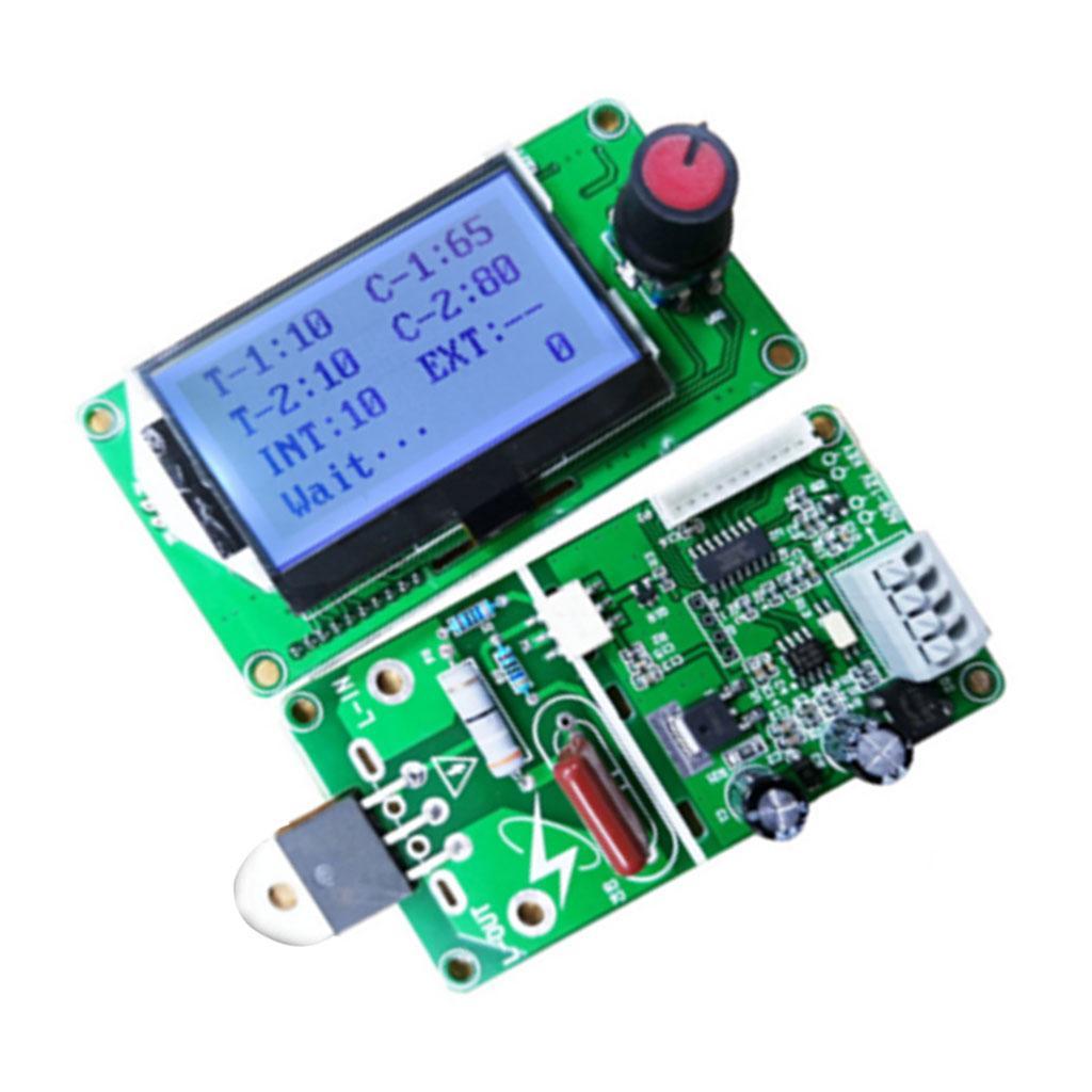 LCD Display Digital Dual Pulse Spot Welder Transformer Controller Board 40A