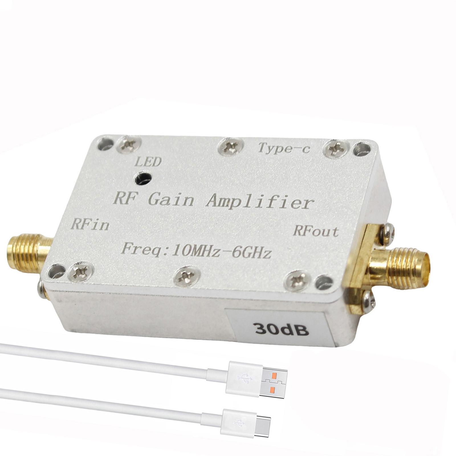 10M-6GHz RF Amplifier Aluminum Alloy Professional Low Noise Amplifier Module 30dB