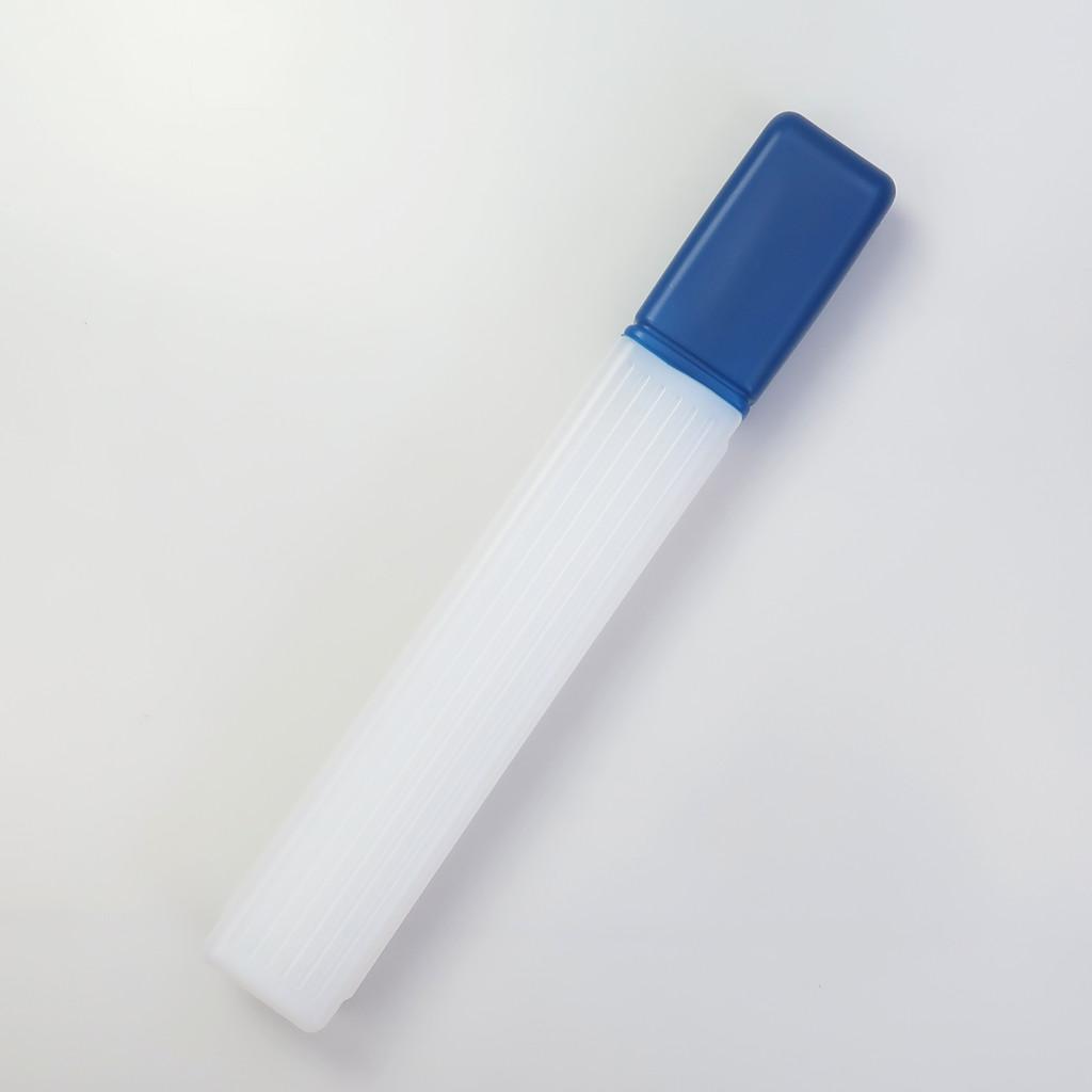 Plastic Knitting Needle Crochet Hook Tube Case Holder Storage Case Blue