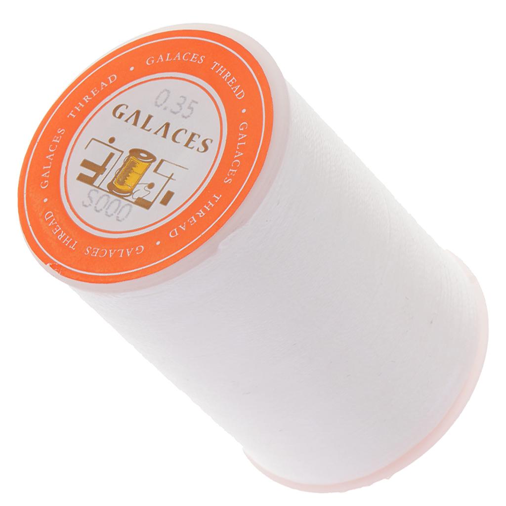 0.35mm Round Polyester Waxed Thread Sewing Stitching DIY Craft White
