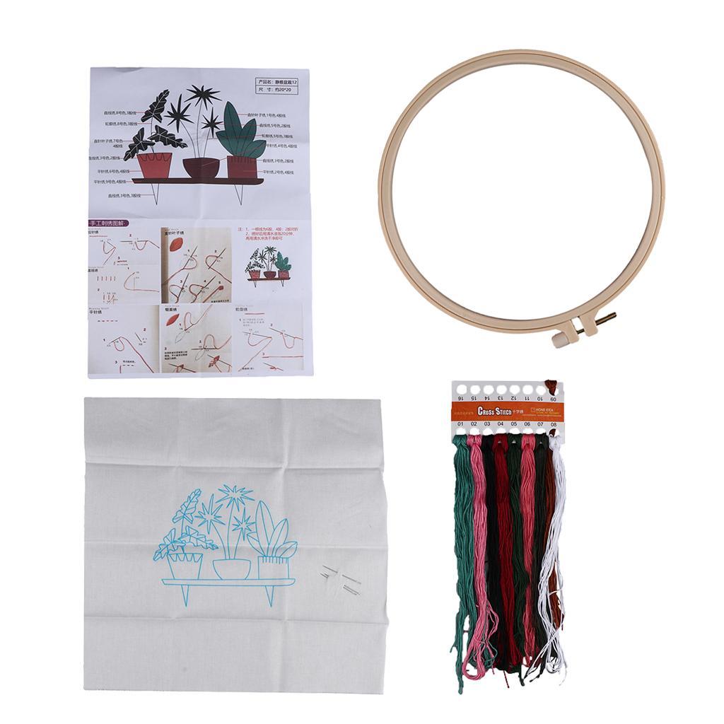 Full Range of Embroidery Starter Kit with Pattern Cross Stitch Crafts EB03