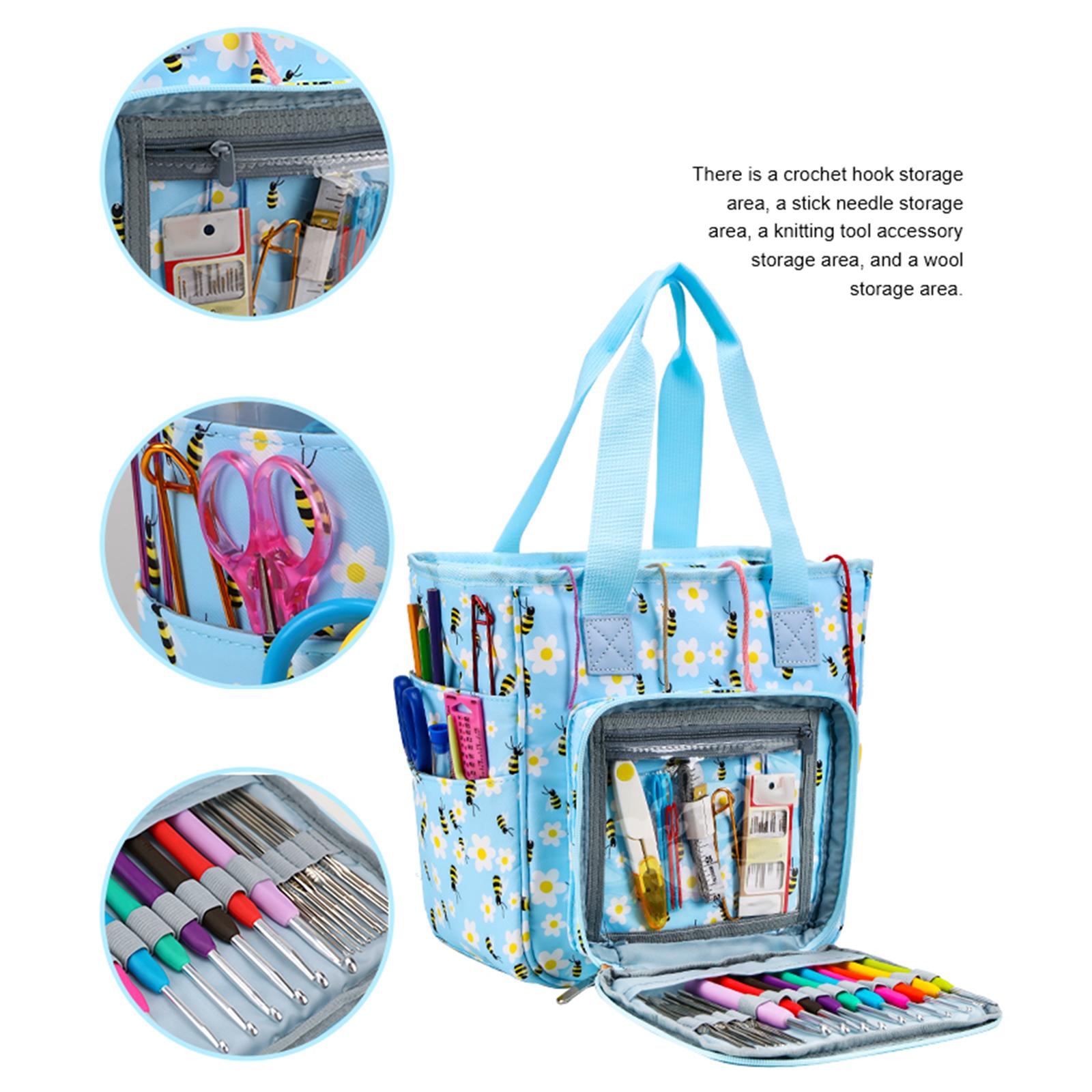Knitting Tote Bag Organizer Bag Only Sewing Supplies Sturdy Crochet Tote Bag