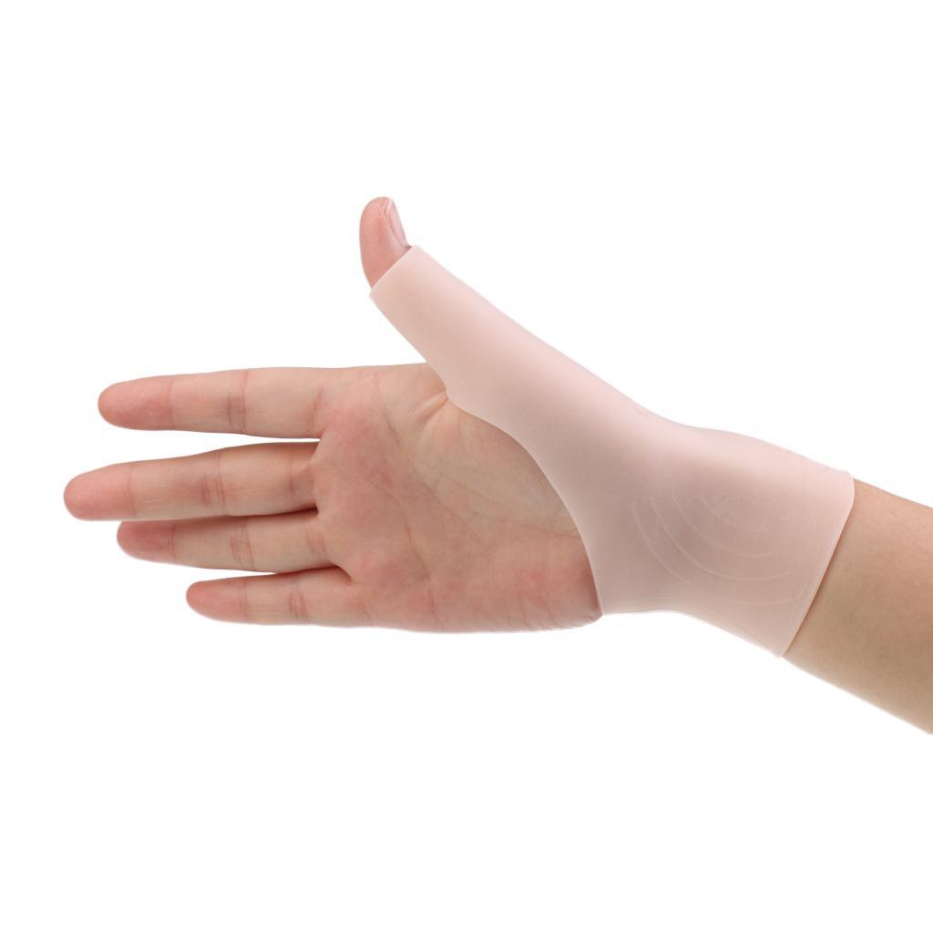Silicone Gel Thumb Wrist Support Glove Arthritis Tendonitis Spasm Brace ...