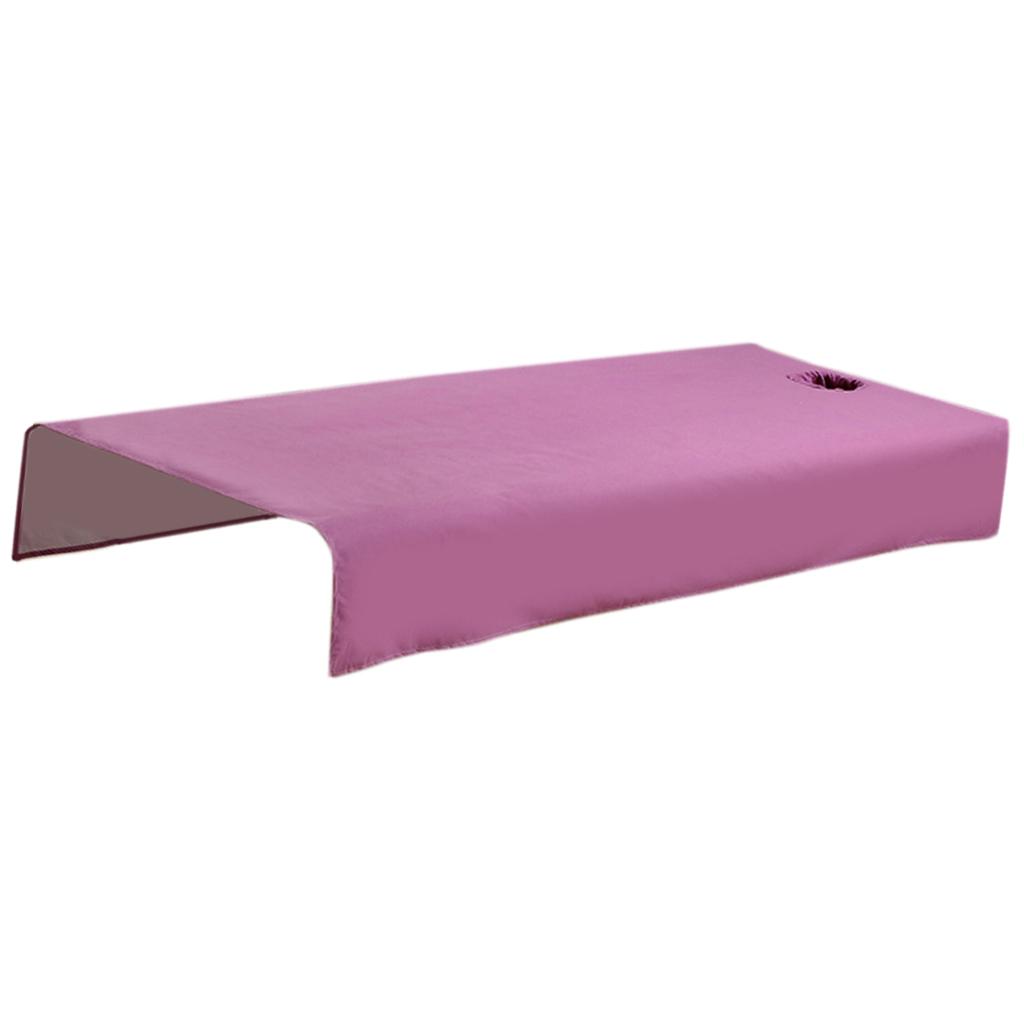 Beauty Massage SPA Treatment Bed Table Cover Sheet with Breath Hole  Purple