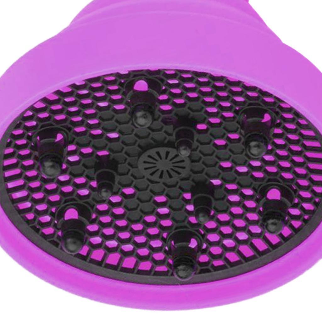 1pc Blower Hairdressing Salon Curly Hair Dryer Folding Diffuser Cover Purple