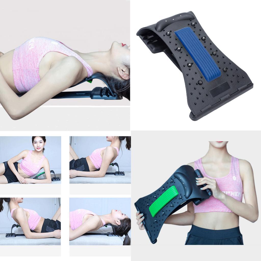 ABS Magnetic Therapy Neck Spine Massager Stretcher Stretch blue black