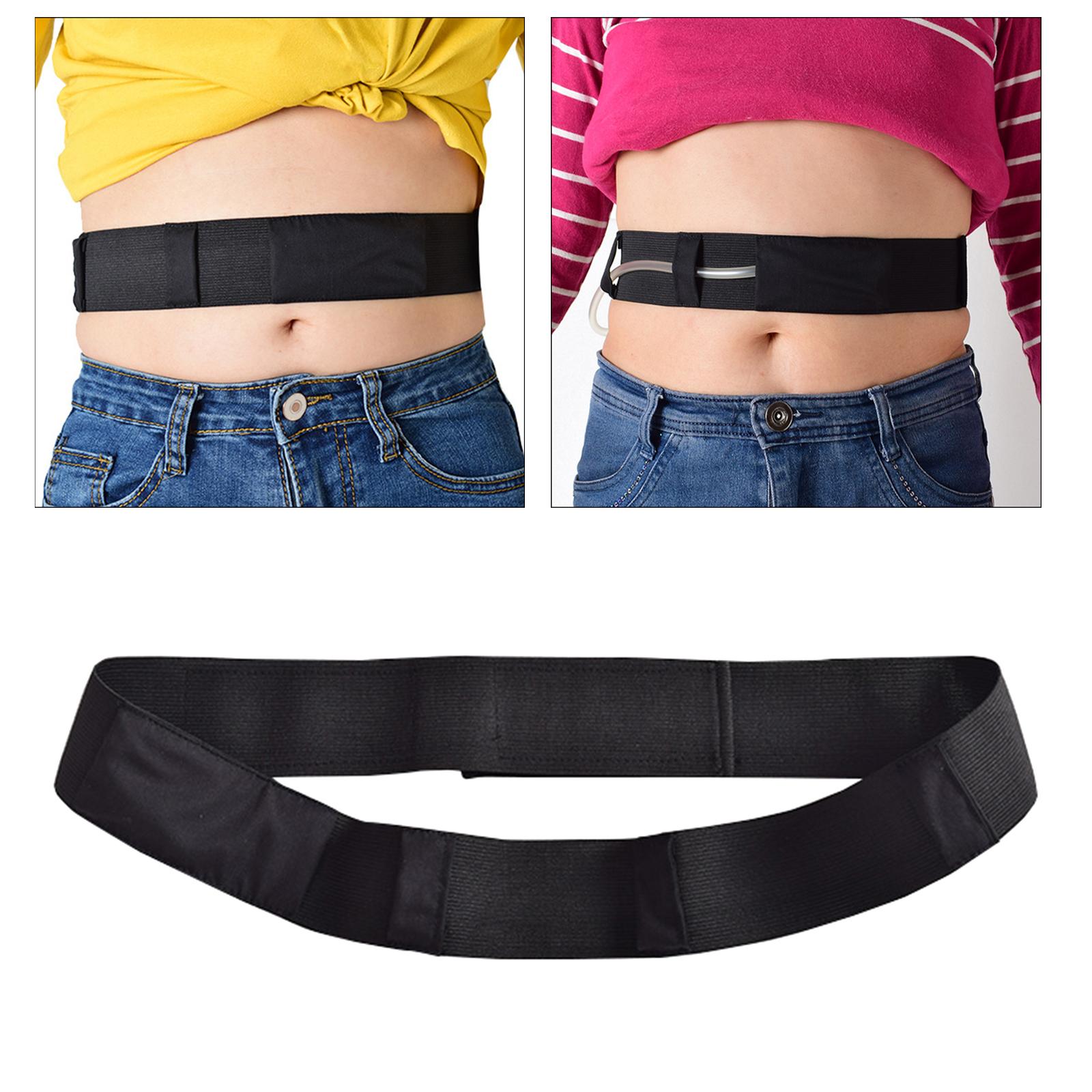 Abdominal Dialysis Belt Adjustable Soft for Peritoneal Women Men Black M 