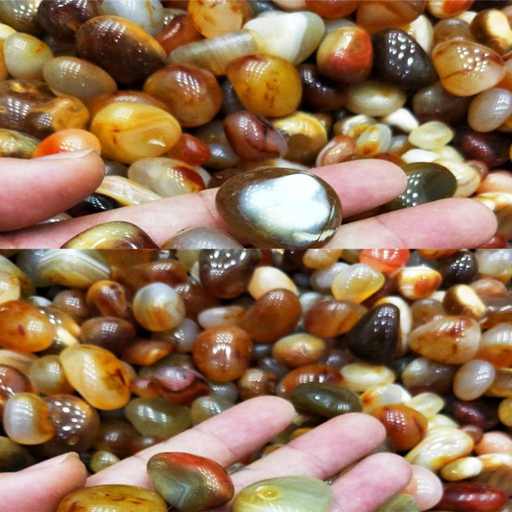 3x20-30mm Natural Agate Stone Feng Shui Reiki Ornament Stone Lucky Stone