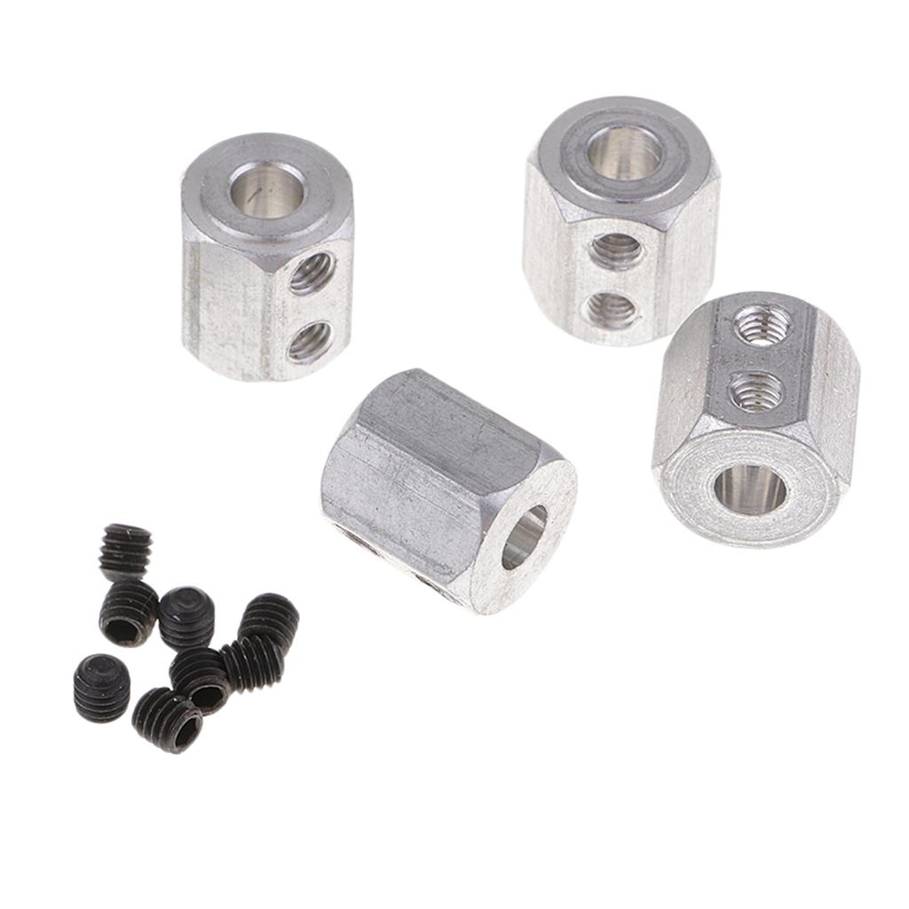 4 Alloy Wheel Rim Hex Adapter 12x13mm 08065 for 1/10 HSP RC Car Truck Buggy