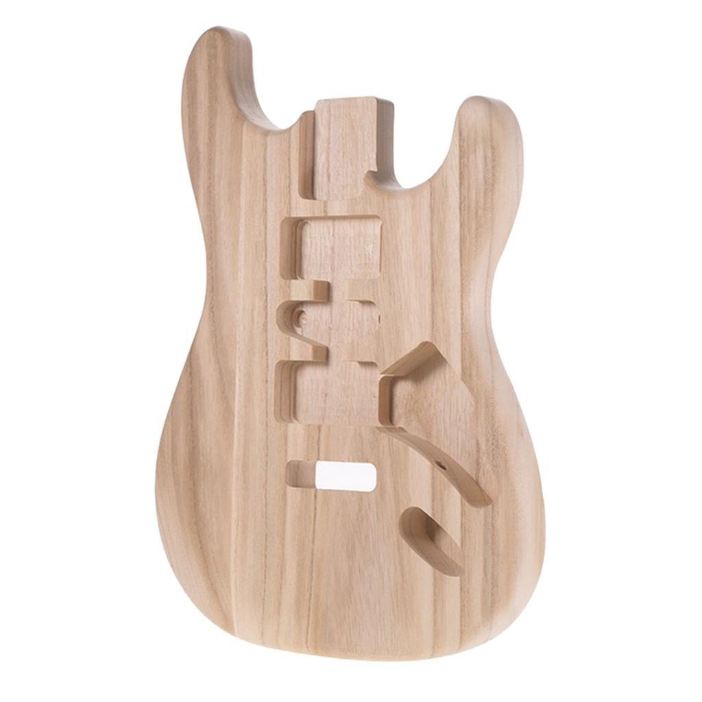 Wood Unfinished Electric Guitar Body for ST Electric Guitar DIY Accs