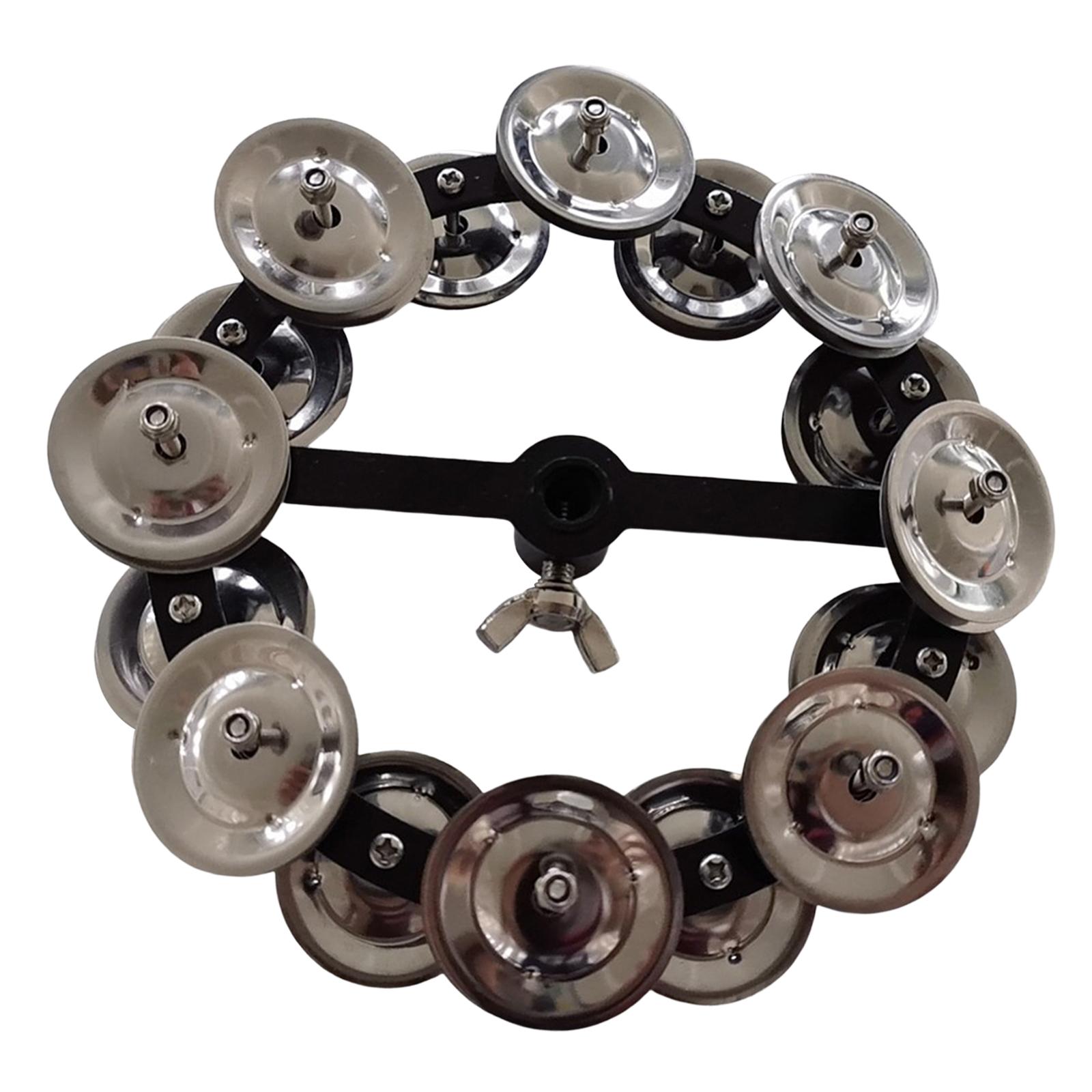 Hi Hat Tambourine with Double Row Music Rhythm Tambourine for Ensemble