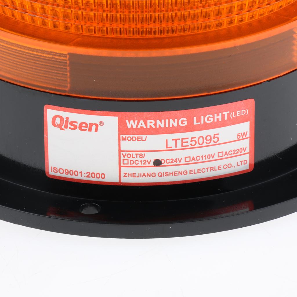 24V Emergency LED Flashing Strobe Signal Warning Light Lamp Beacon Orange