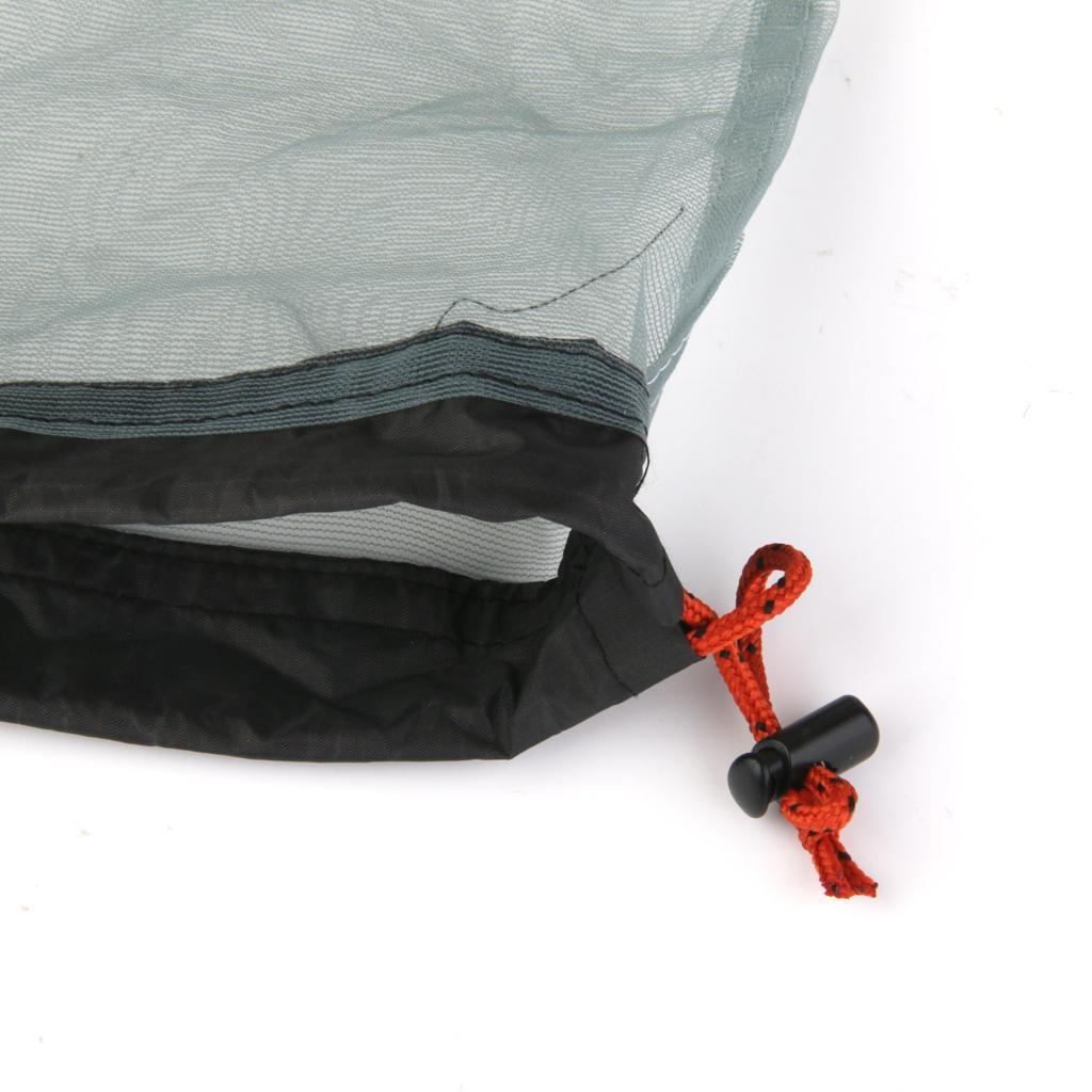 2x Travel Camping Kayak Fishing Ultralight Mesh Stuff Sack Drawstring Bag