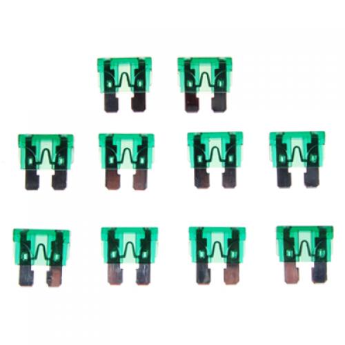 10pcs 30A 32V Green Standard Blade Fuses Replacement for Auto Car