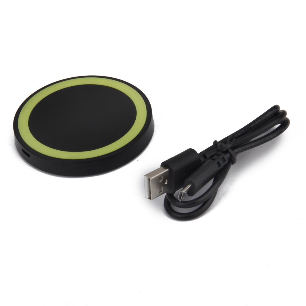 Universal QI Wireless Charger Charging Pad Plate for Phone Green Circle