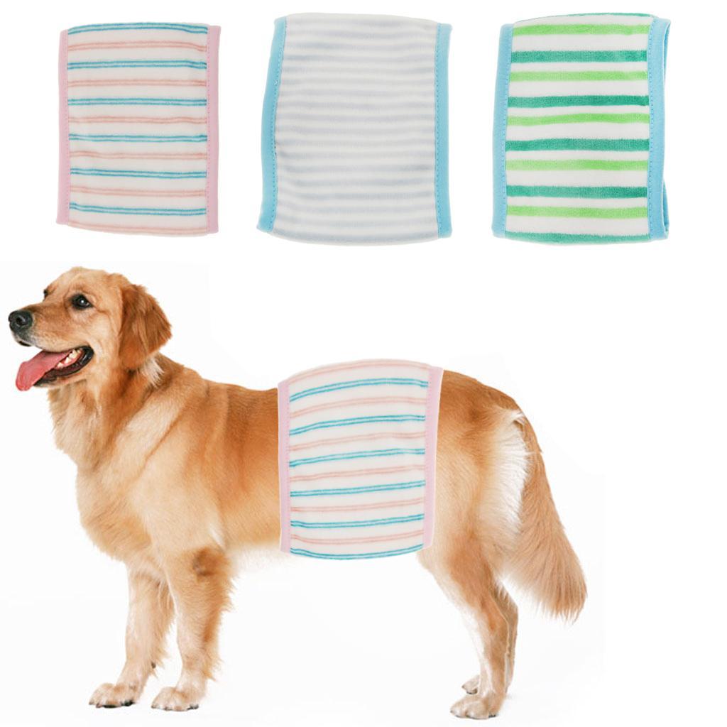 Male Pet Dog Puppy Health Physiological Pant Striped Diaper L Random Color