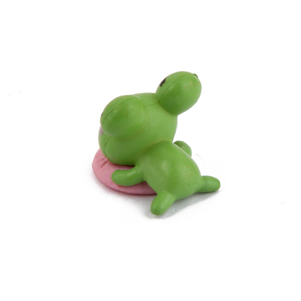 10pcs Miniature Dollhouse Bonsai Garden Landscape Little Cartoon Frog Decor