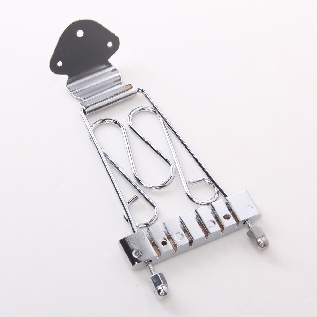 Chrome6-string Tailpiece w/ Wired Frame for Archtop Guitar