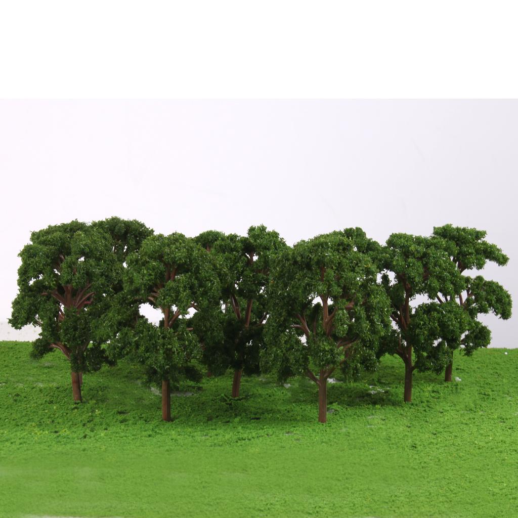 10pcs Banyan Trees Model Train Scenery Landscape Scale 1:75 Green