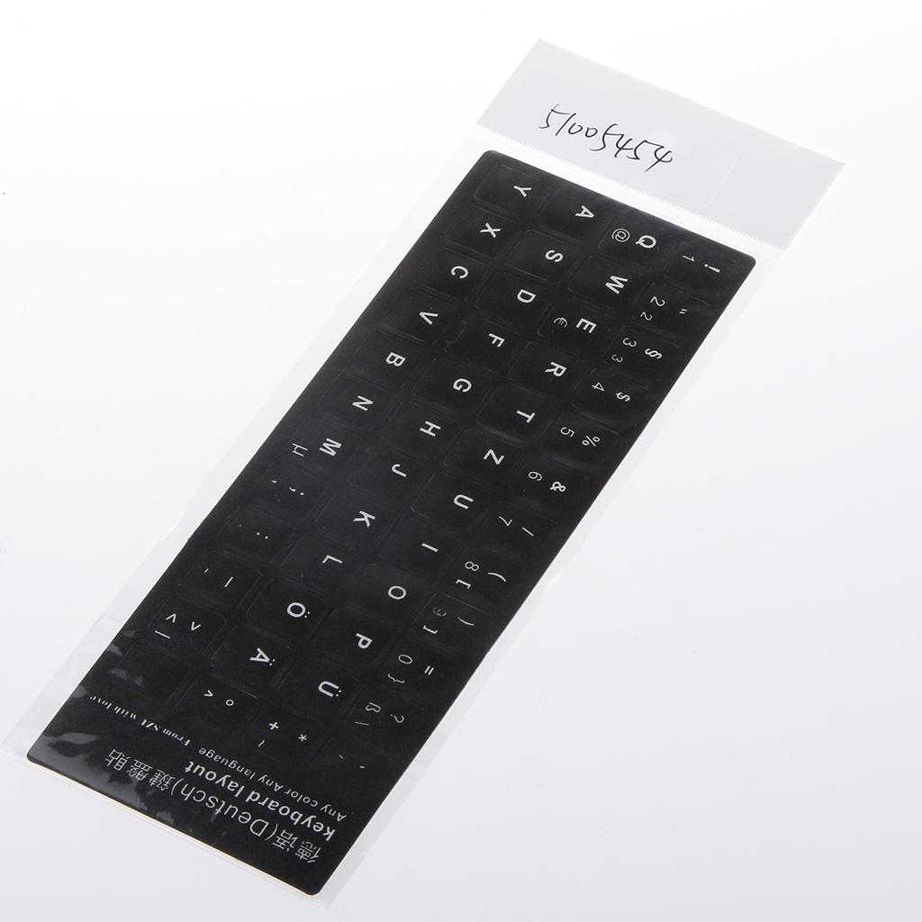 German Letters Keyboard Cover Sticker Protector for 10-17" Laptop Notebook