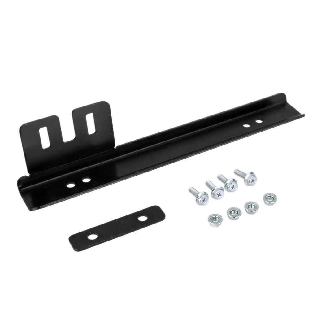 Front Bumper License Plate Mount Bracket Relocator Holder Bar Black