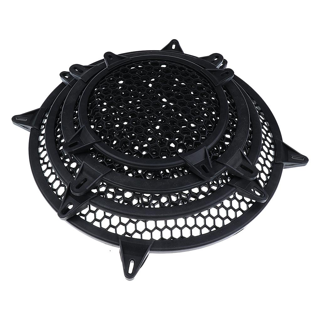 4xUniversal Car Plastic Speaker Subwoofer Amplifier Cover Grill Mesh 6 Inch