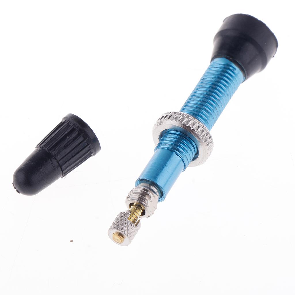 2 Count Bike Copper Tubeless Presta Valve Stem with Caps Dust Cover O-Ring