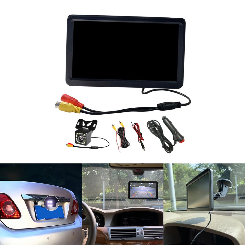 Vehicles 7" Backup Car Monitor 12 LED Camera Kit HD Lens Parking Camera Kit