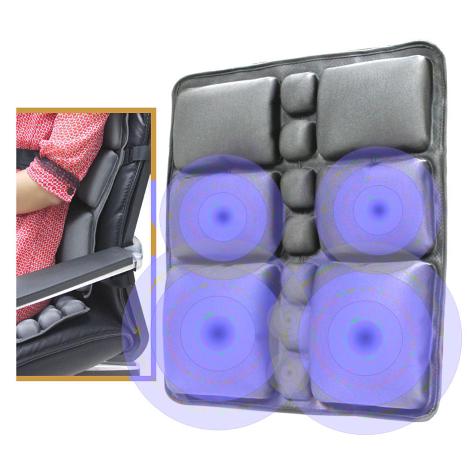 Lumbar Support Pillow Inflatable Comfortable Orthopedic for Travel Gray