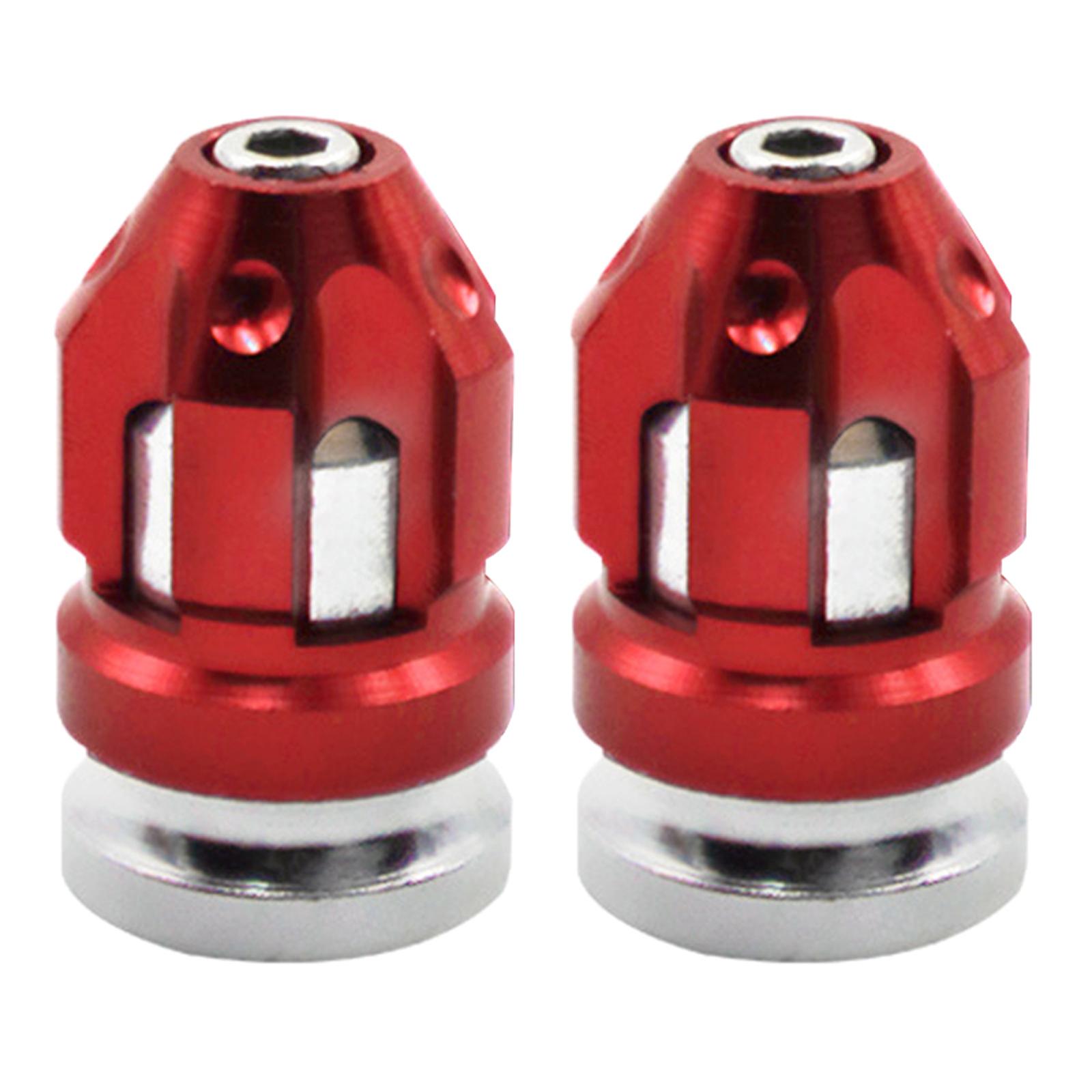 2Pcs Tire Valve Stem Caps Protection Fit for Motorcycles Suvs Mountain Bike Red 