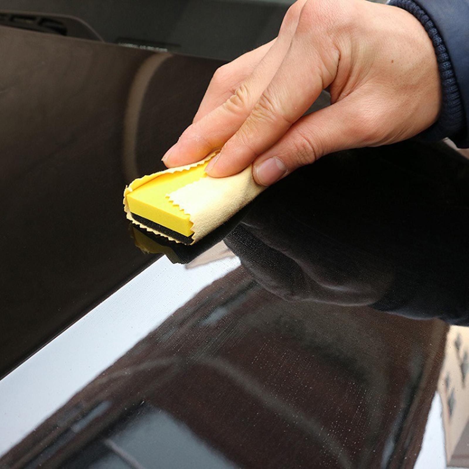 Car Wash Sponge High Density for Vehicle Waxing Kitchen  Yellow