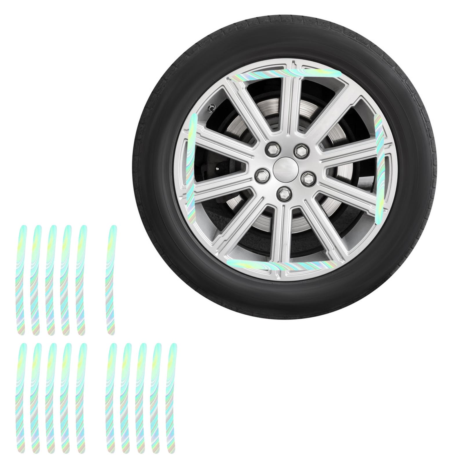 20x Reflective Wheel Hub Rim Stripe Universal Decal for Motorcycle