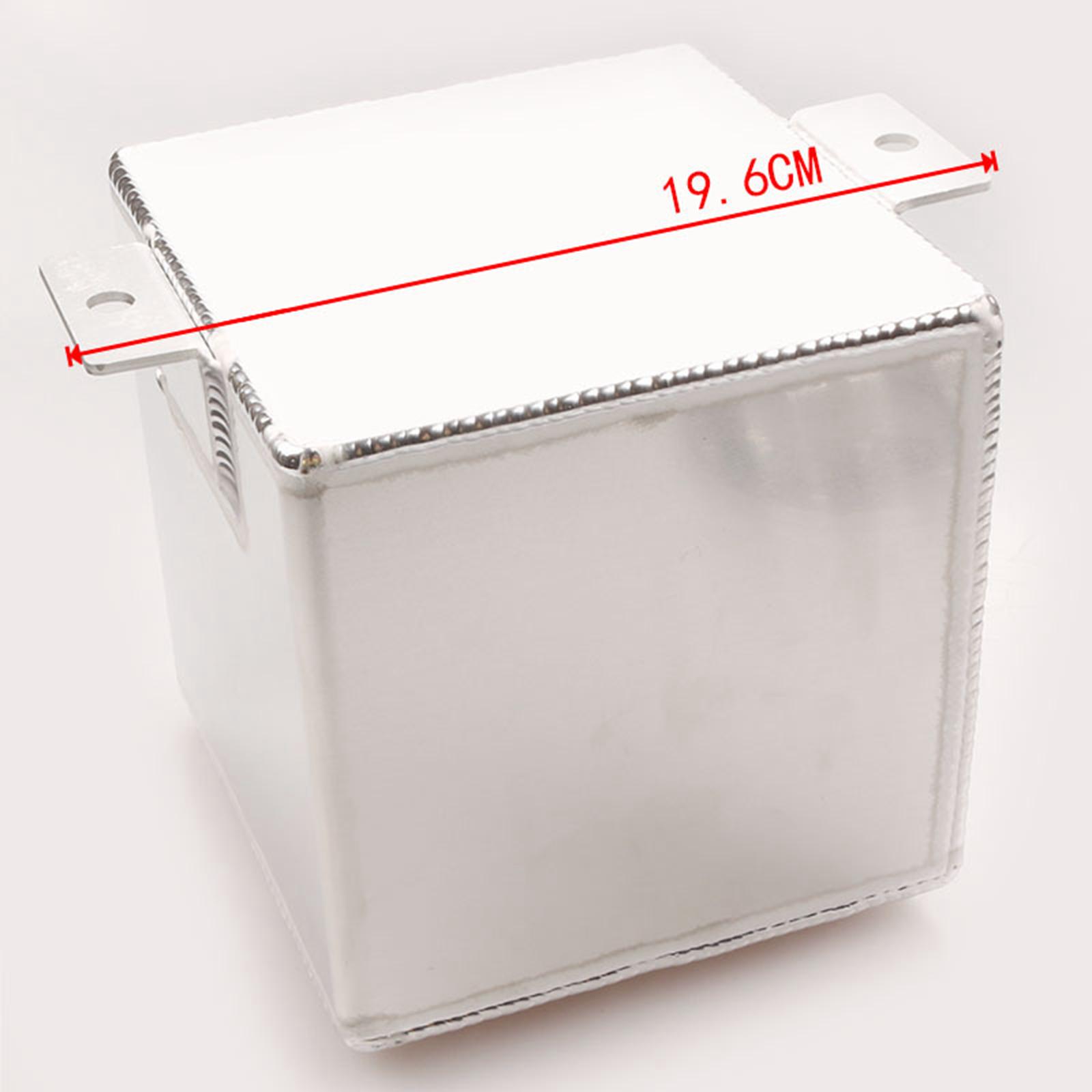 Fuel Surge Pot Tank Universal Aluminum Alloy with Fittings Replacement Parts Silver