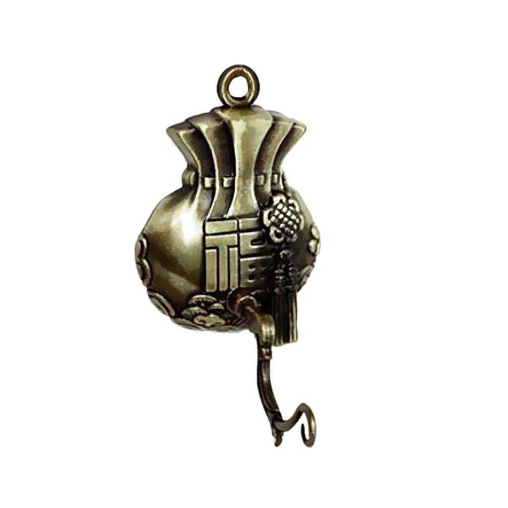 Metal Lucky Bag Pattern Wind Chime Hanger Bell Charm Hook Garden Ornament