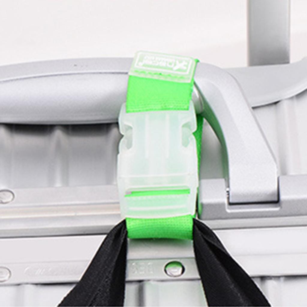 Adjustable Combination Travel Luggage Anti-lost Strap Suitcase Belt Green