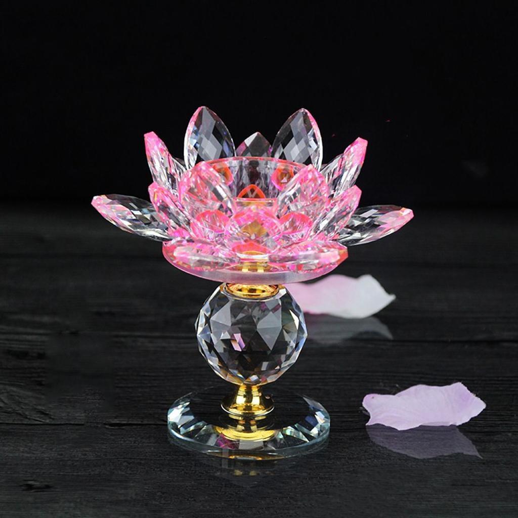 Buddhistische Lotus Kristall Teelichthalter Buddha Zubehör #2 