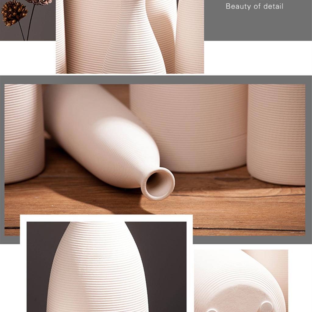 Modern Black White Ceramic Decorative Tabletop Centerpieces Vase Flower Pot 