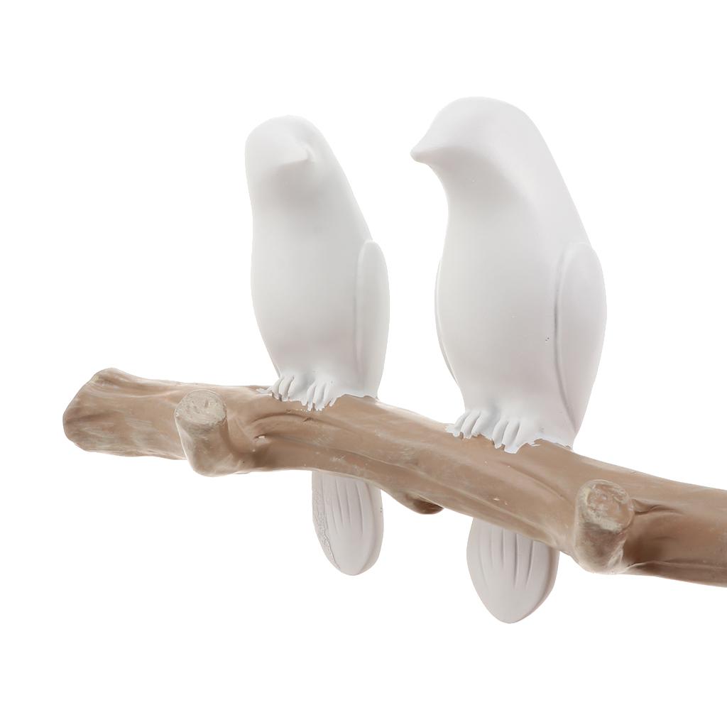 Resin Birds Hanger Rack Decorative Wall Hook Rack For Coats Hats Towels