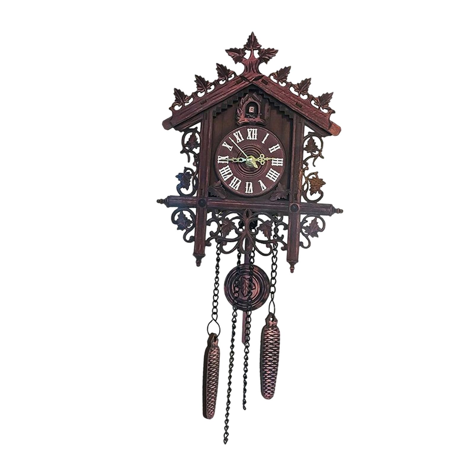 Antique Wooden Cuckoo Wall Clock for Bedroom Living Room Office Decoration 1
