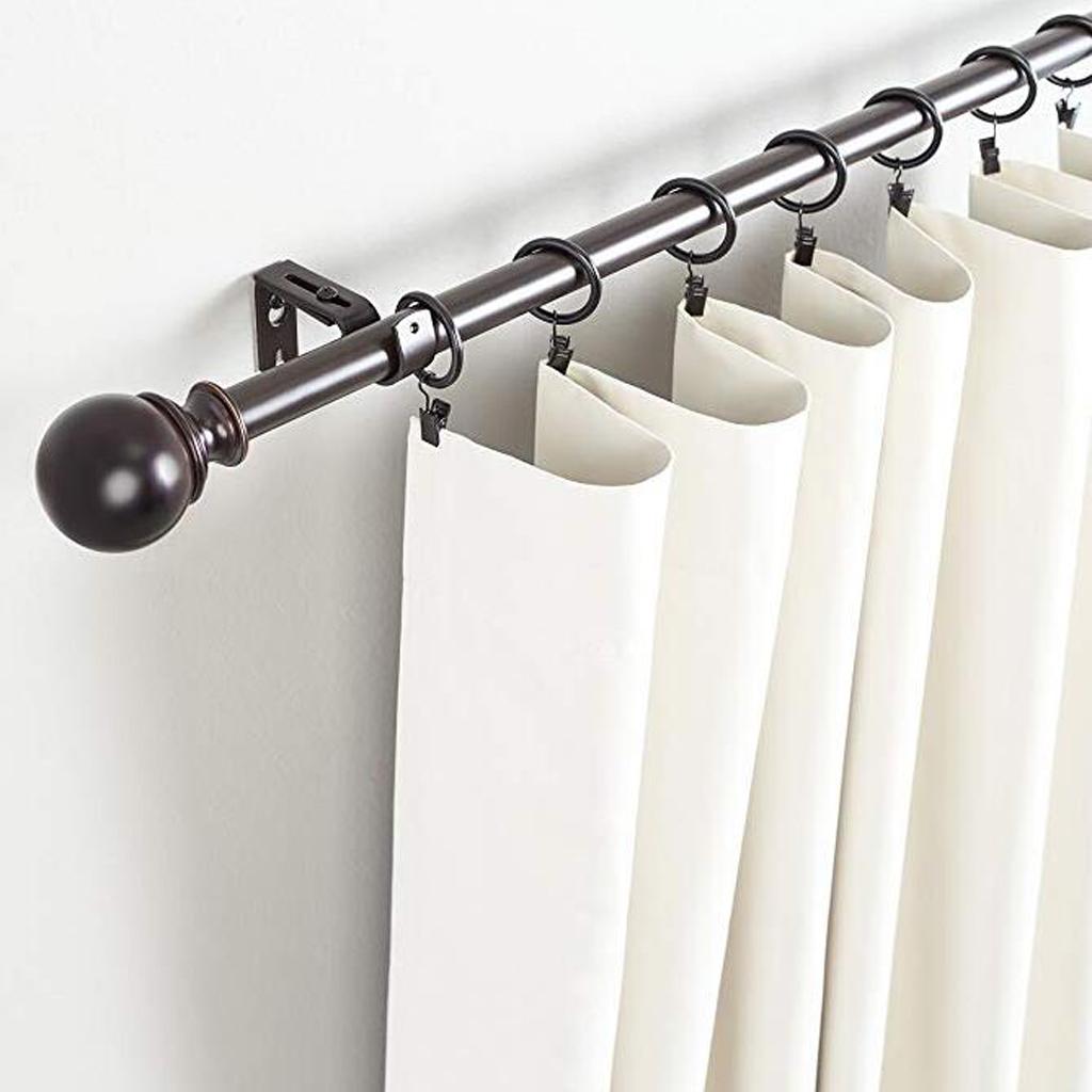 Anneau Drape De Voile Tringle De Rideau Avec Clips 12pcs Ebay