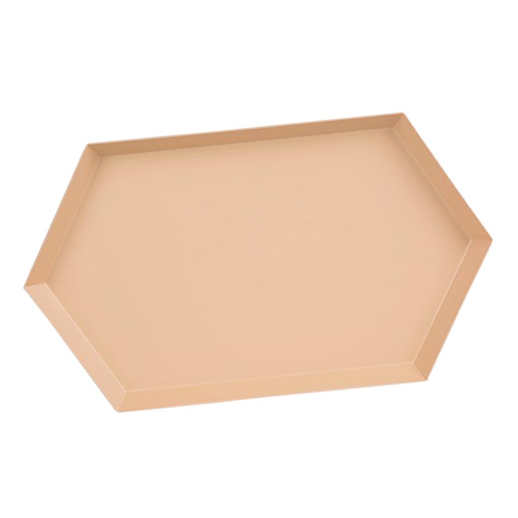 Polygon Combination Fruit Plate Geometric Shape Snack Storage Tray Apricot L