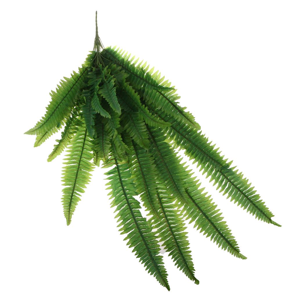 Artificial Fern Plant Wall Hanging Persian Rattan Plastic Fern Leaf Bunch-95cm