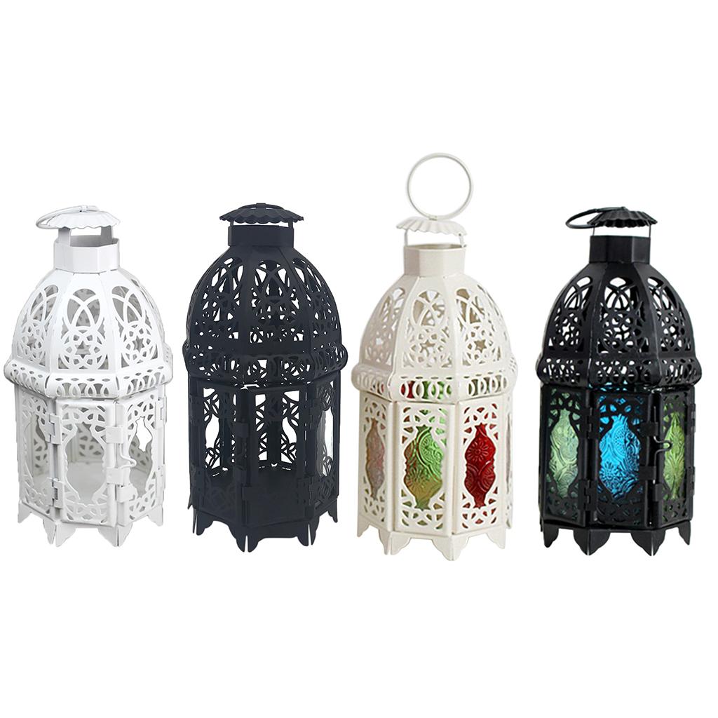 Retro Moroccan Lanterns Tea Light Holders Candle Holder Home Garden White