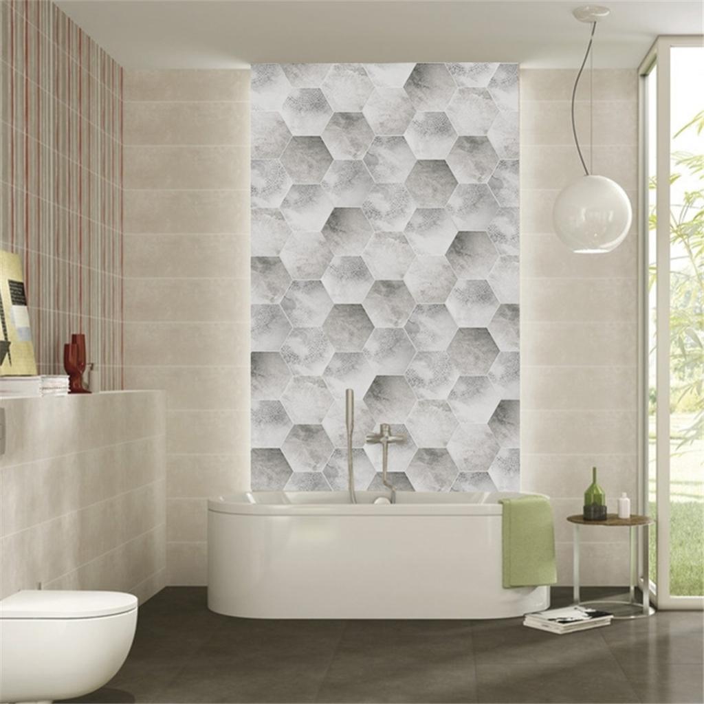 10xHexagonal Wall Floor Sticker Kitchen Bathroom Home Decor Non-Slip Style-2