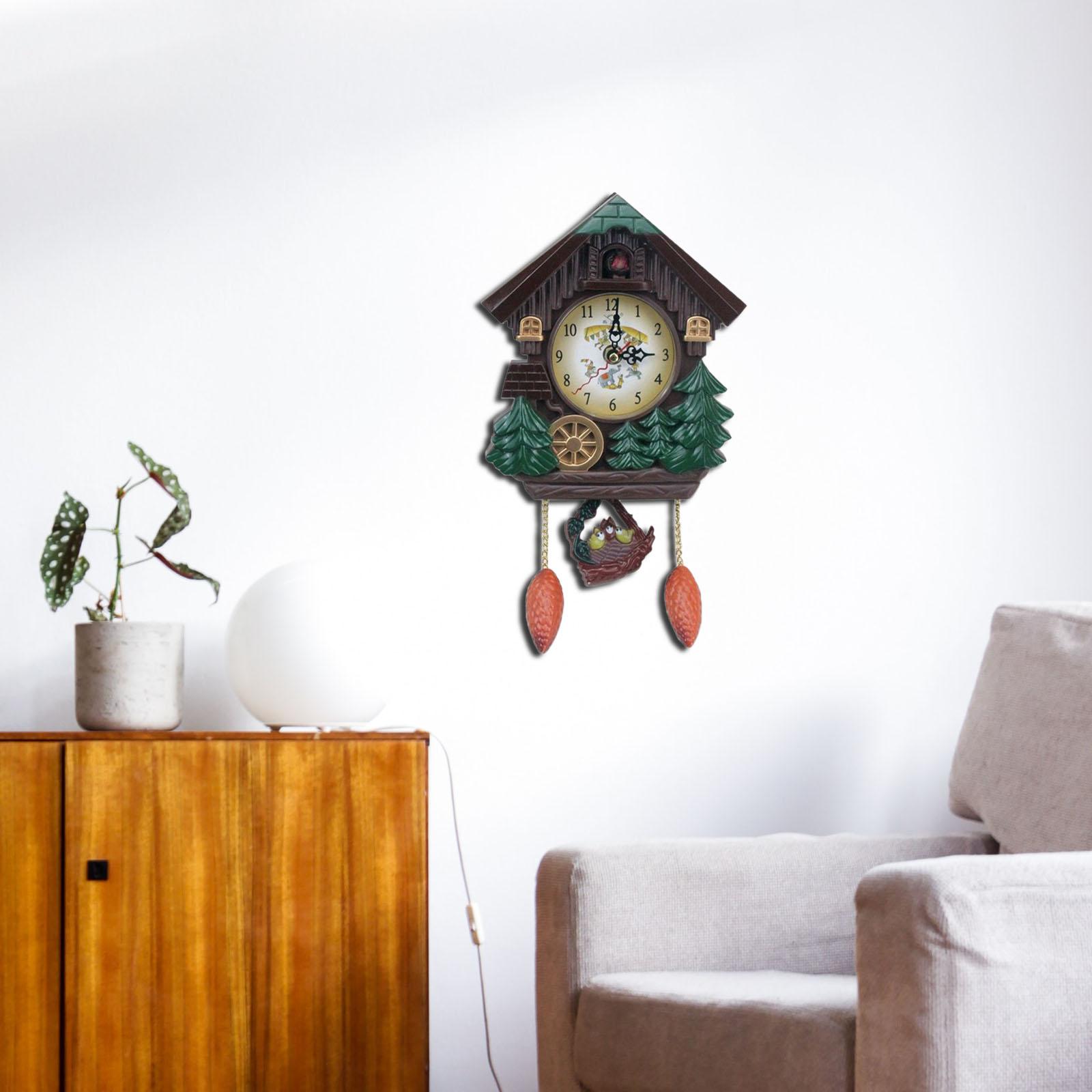 Vintage Cuckoo Wall Clock, Intelligent Tell Time Alarm Clock  Decorative Clock for Children Room