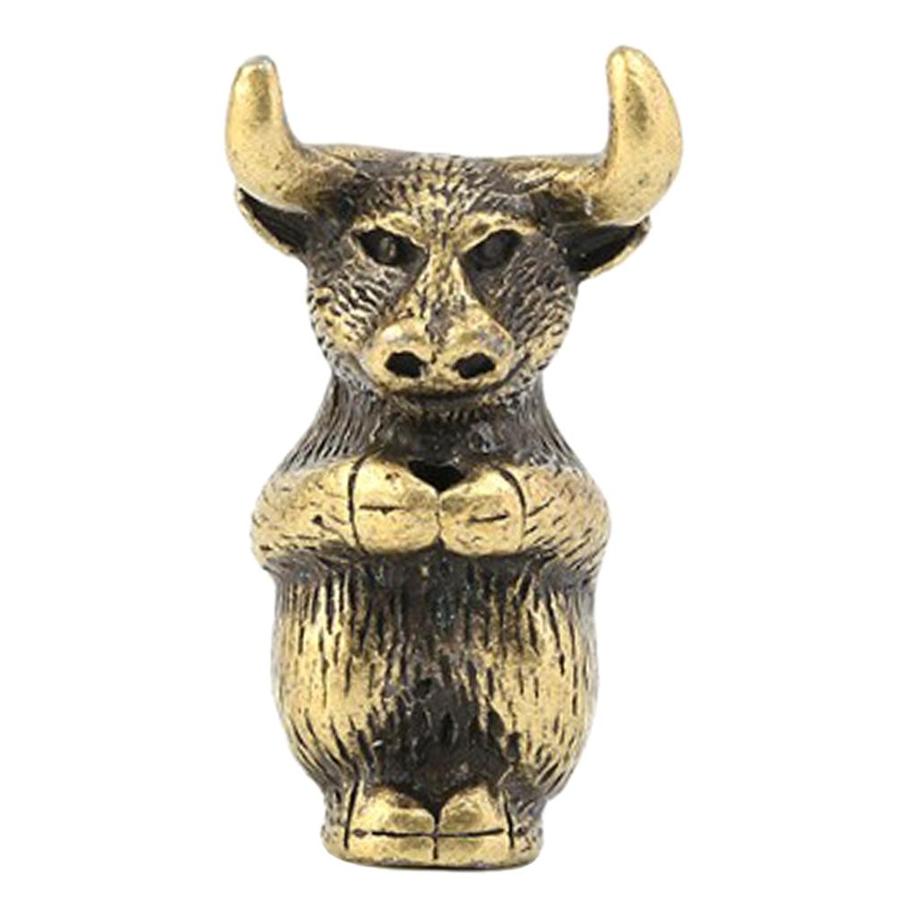 Brass Incense Burner Chinese Zodiac Animal Figurine Incense Holder Ox