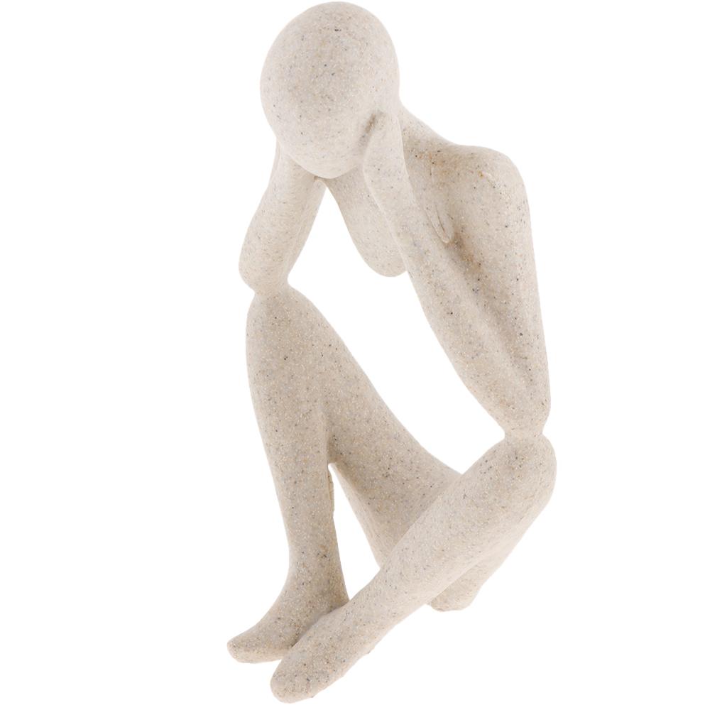Man Sandstone Abstract Character Figurine Home Household Crafts Decor A