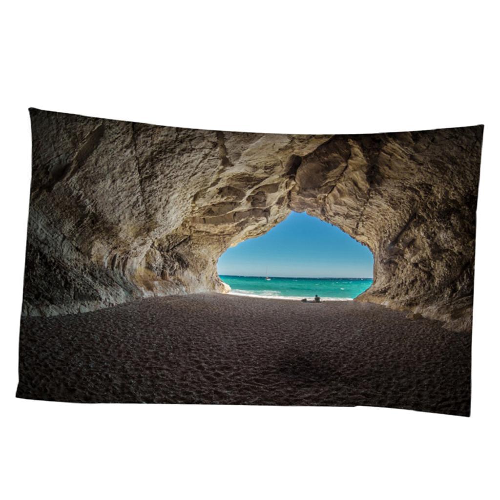 3D Printing Wall Hanging Tapestry for Living Room Bedroom Decor Stone Cave-L